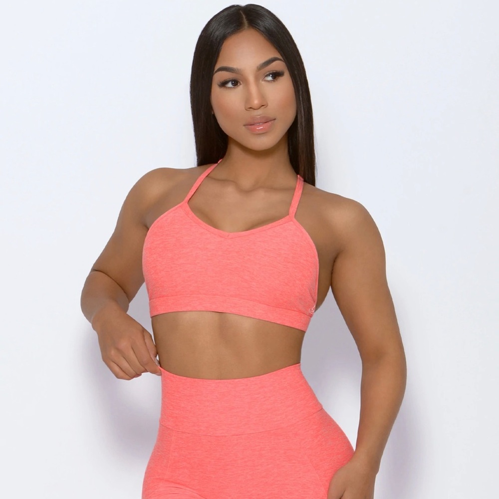 XS Coral Bombshell Sportswear Sports Bra